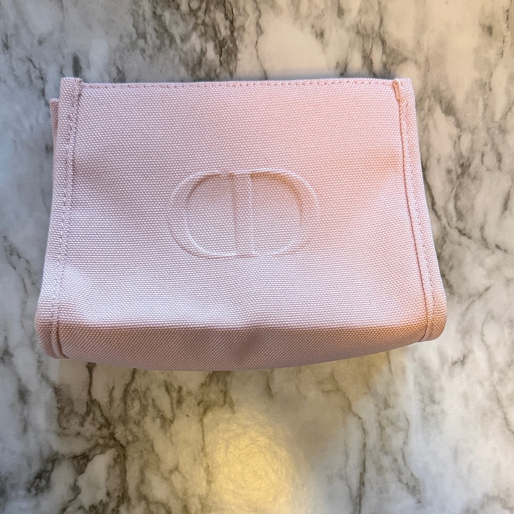 Pink Dior Canvas Cosmetic Pouch